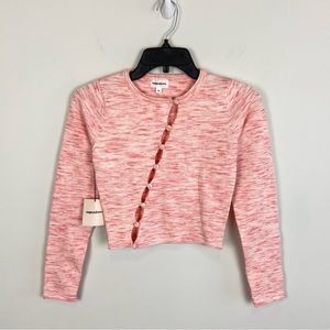 Superdown Kai Button Front Top in Pink XS NWT